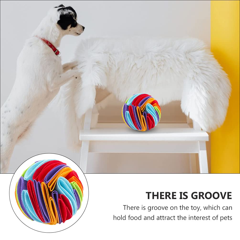 ULTECHNOVO Interactive Dog Sniffing Ball - Dental Chew Toy for Large & Medium Dogs, Slow Feeder & Treat Hiding Mat - Felt Cloth Molar Toy for Teeth Cleaning & Mental Stimulation | Perfect for Training, Boredom Relief & Mealtime Enrichment
