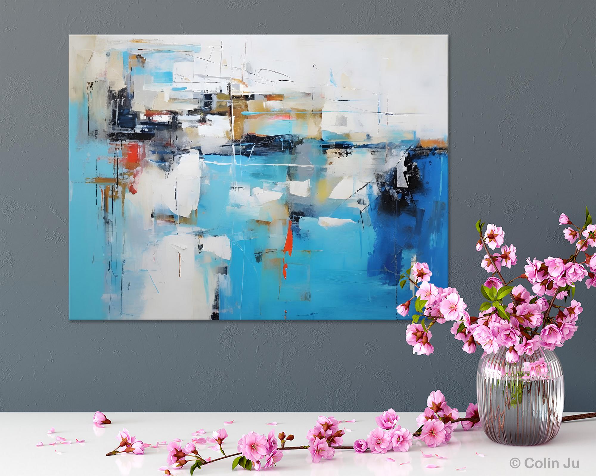 Hand Painted Abstract Acrylic Wall Art - Modern Contemporary Original Painting for Living Room & Dining Room Decor - Perfect for Home, Office, and Gift Giving