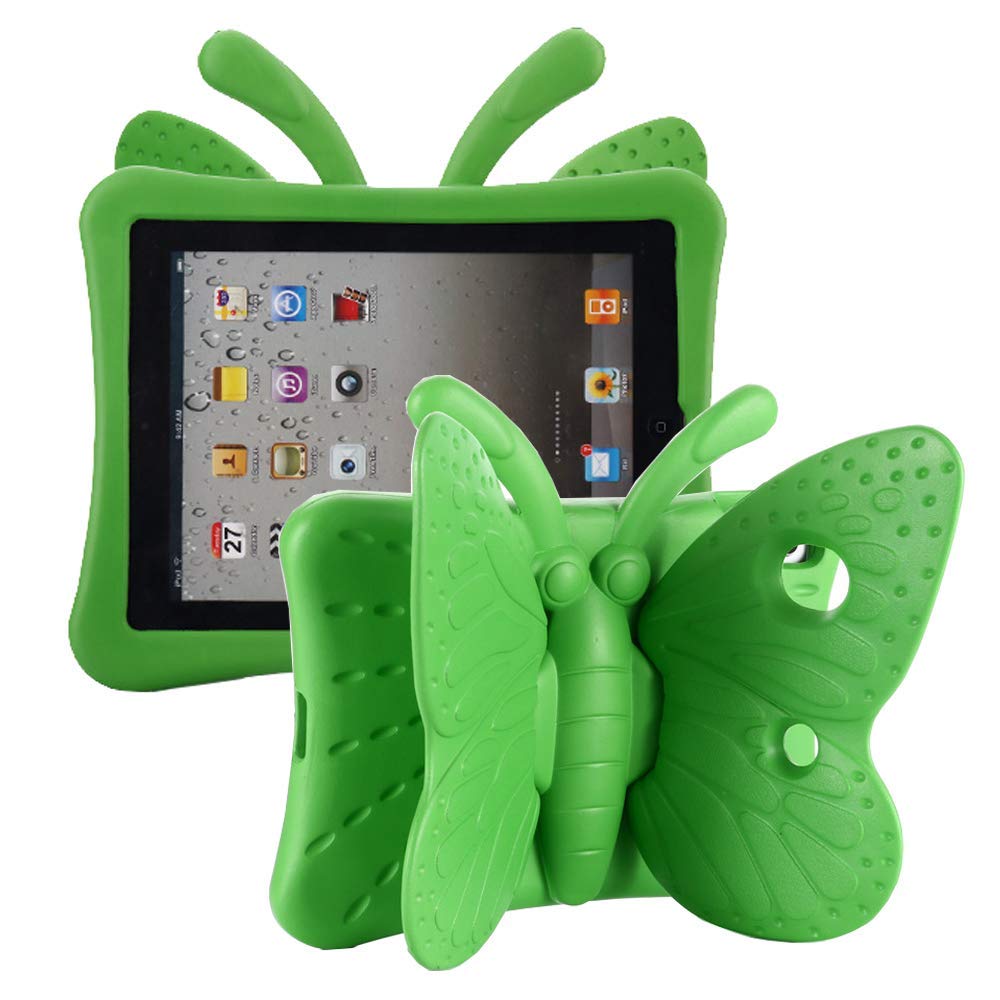 Cute Butterfly Shockproof EVA Foam iPad Case for Kids - Compatible with iPad 9th/8th/7th Gen (2021/2020/2019) 10.2