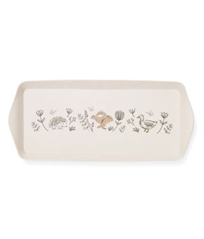 Country Animals Bamboo Serving Tray - Eco-Friendly Wooden Snack Platter for Cheese, Fruits, Charcuterie - Perfect for Parties, Picnics & Home Decor