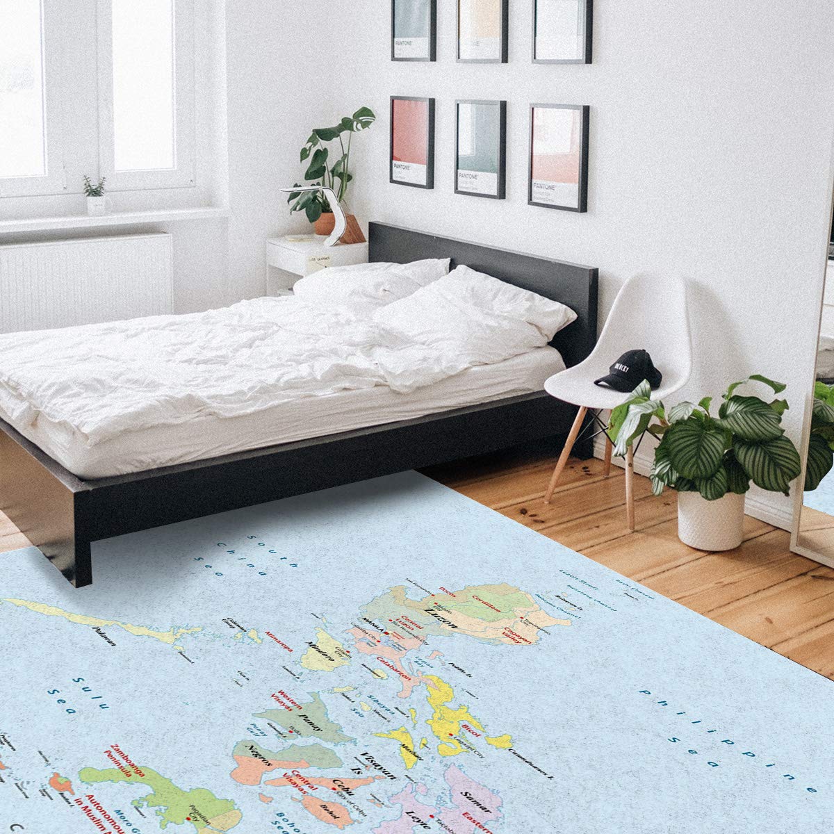 5'x7' Non-Slip Philippines Map Area Rug - Washable Living Room Bedroom Accent Carpet, Kitchen Mat, Front Porch Doormat & Bath Runner - Perfect for Home Decor, Cultural Display & High-Traffic Areas