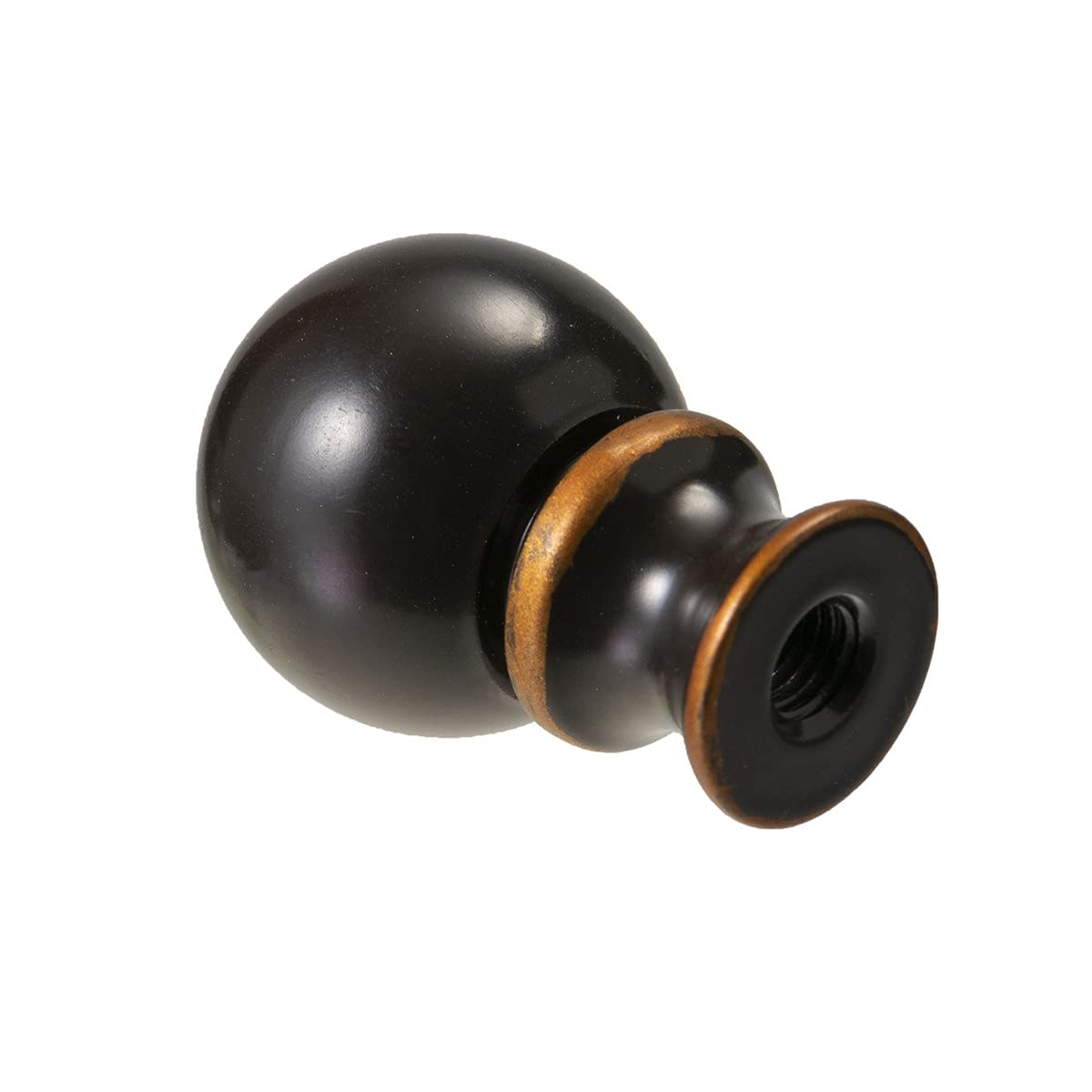 1-1/2 Inch High Lamp Finials, 1/4-28 Threaded Base Ball Finials for Lamp Shades - Oil Rubbed Bronze (2PCS) - Perfect for Table Lamps, Floor Lamps & Decorative Lighting Accessories