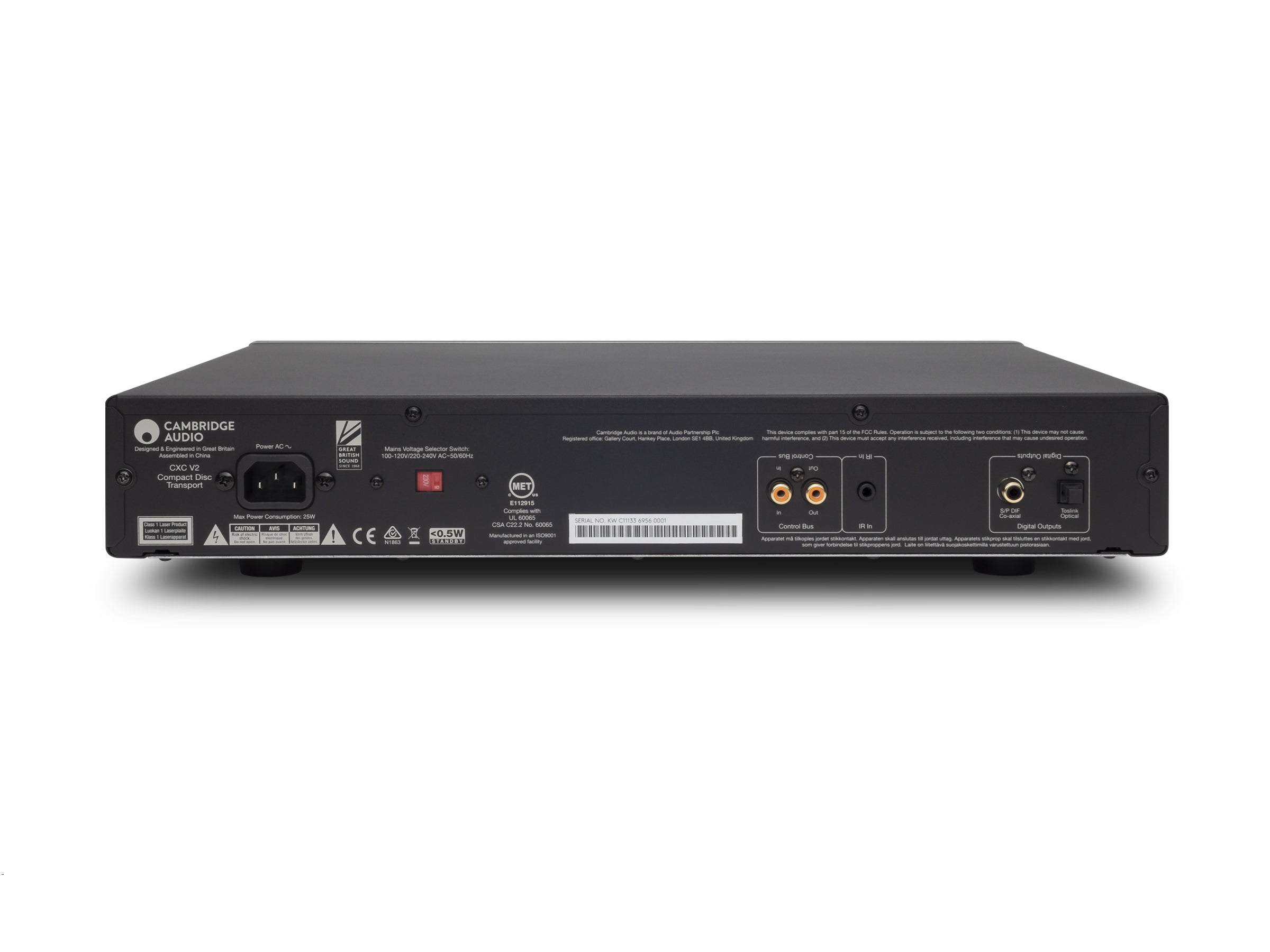 Cambridge Audio CXC (V2) CD Transport - High-Fidelity Audiophile CD Player for Home Audio Systems | Perfect for Music Lovers & Hi-Fi Enthusiasts