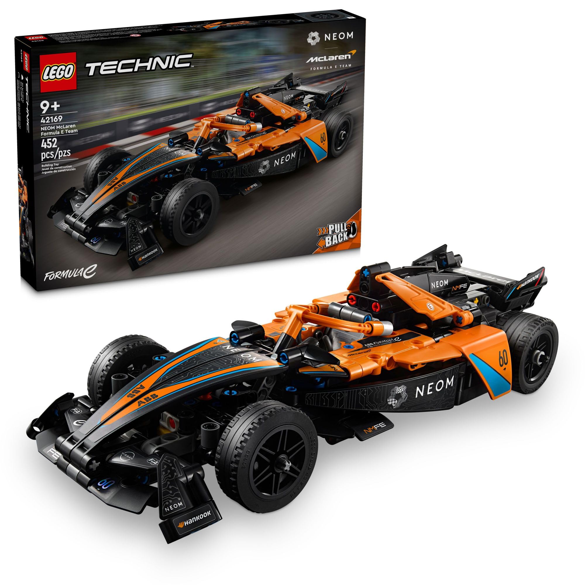 LEGO Technic NEOM McLaren Formula E Race Car Building Kit for Kids Ages 9+ - STEM Toy with V10 Engine & Steering Wheel - Perfect Gift for Boys & Girls Birthday - 42169 - Fun for Racing Enthusiasts & Creative Play