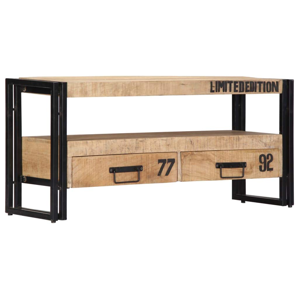 Rustic Farmhouse TV Stand with Storage - 39.4