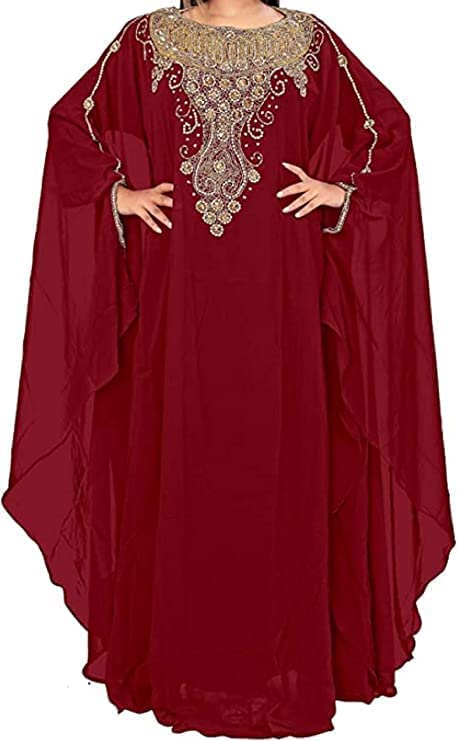 Boho Kaftan Maxi Dress - Sexy Casual Long Evening Gown for Women, Beach Party Cocktail Prom Dress | Perfect for Summer Vacations, Poolside Lounging & Tropical Getaways