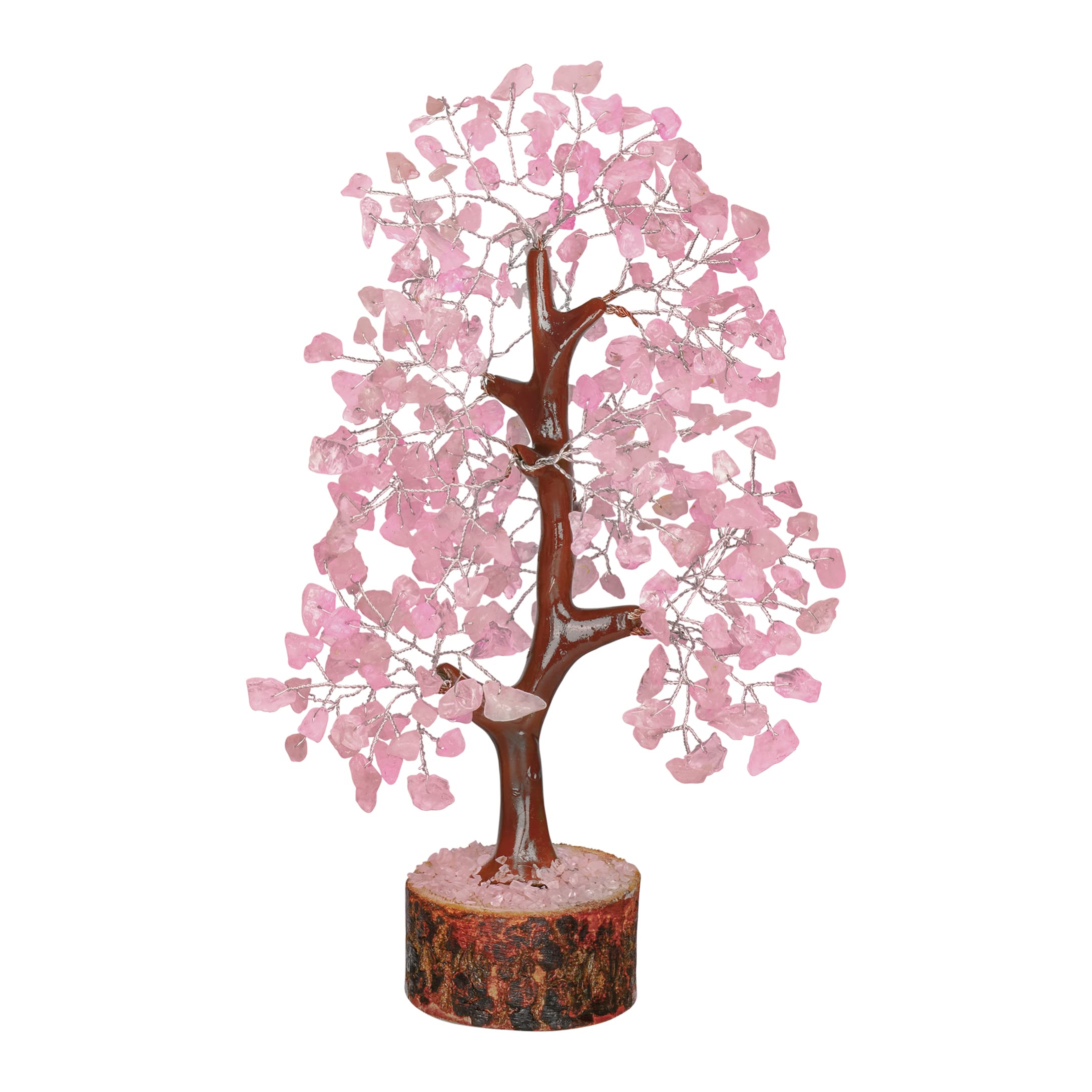 Rose Quartz Crystal Tree for Positive Energy & Healing – Spiritual Gift, Feng Shui Decor, Home & Office Bonsai – Meditation, Yoga Room, Bedside Table Decor