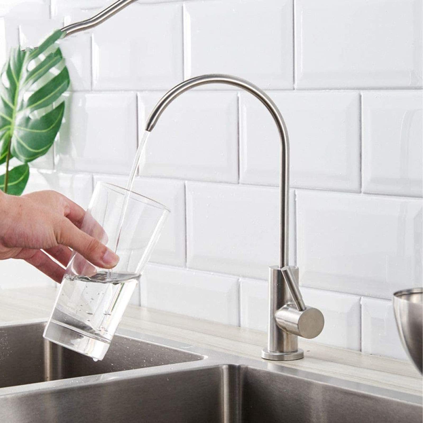 Lead-Free 304 Stainless Steel Water Filter Faucet for Kitchen Sink - Fits RO Systems