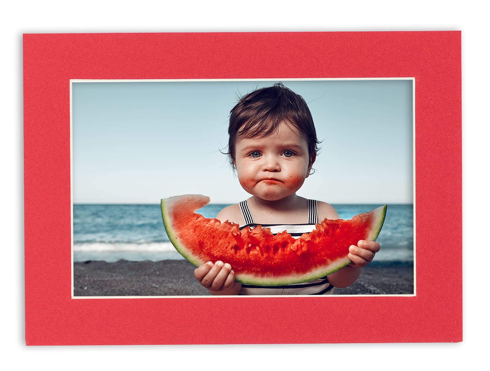 24x36 Acid-Free Cardinal Red Precut Matboard with Backing Board - Bevel Cut for 20x24 Photos - 4-Ply Thickness - Includes Crystal Clear Self-Seal Photo Mat Bag - Perfect for Picture Framing, Art Displays, and Photo Preservation