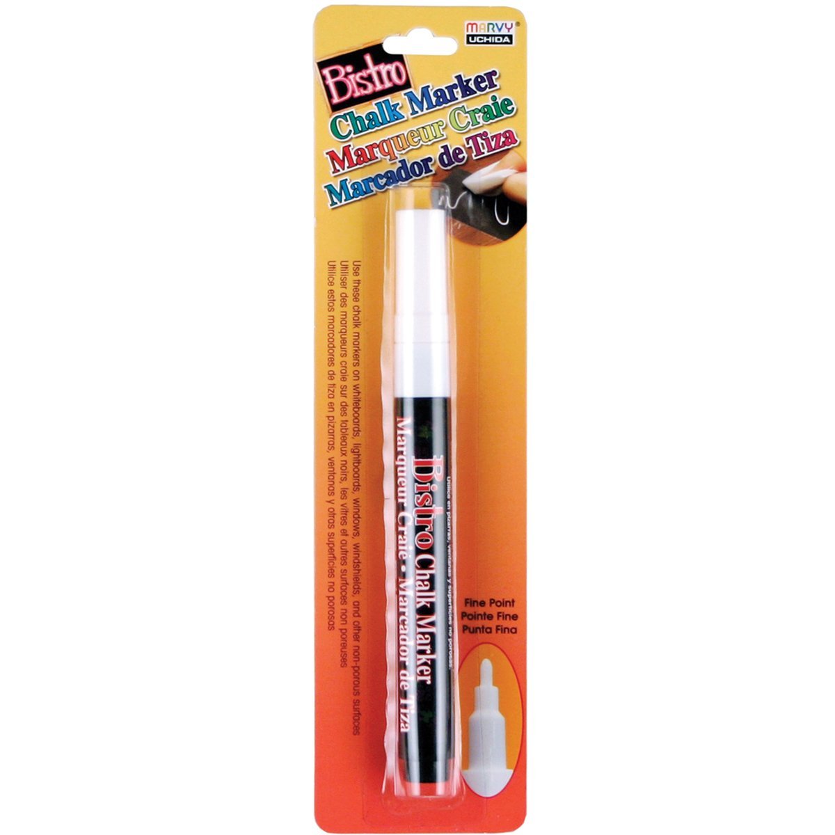 Uchida of America 482-C-0 Fine Point Bistro Chalk Marker, White (2 Pack) - Perfect for Restaurants, Cafes, Chalkboards & DIY Crafts
