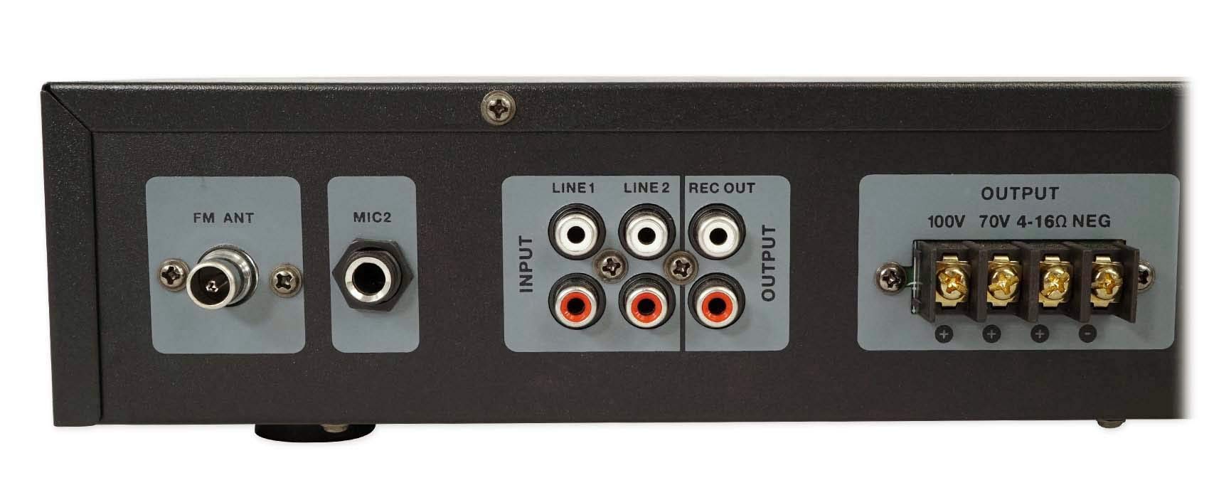 Rockville Commercial Restaurant Amplifier with (2) White 5.25