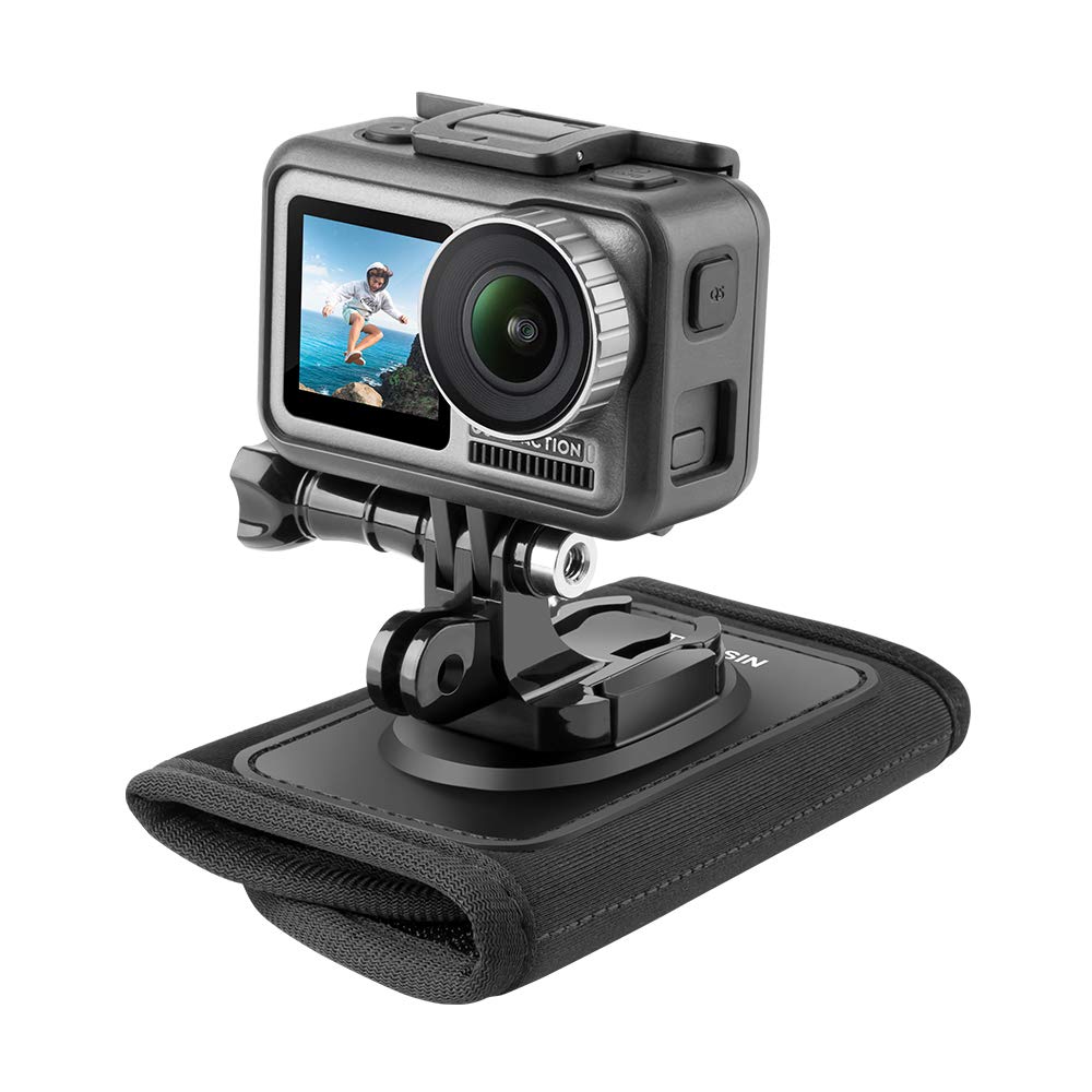 OAHU Adjustable Camera Backpack Strap Mount - Compatible with GoPro Hero/Fusion/Session, Polaroid, Xiaomi Yi, SJCAM - Shoulder Pad & Strap Holder for Action Cameras - Perfect for Hiking, Travel & Outdoor Adventures