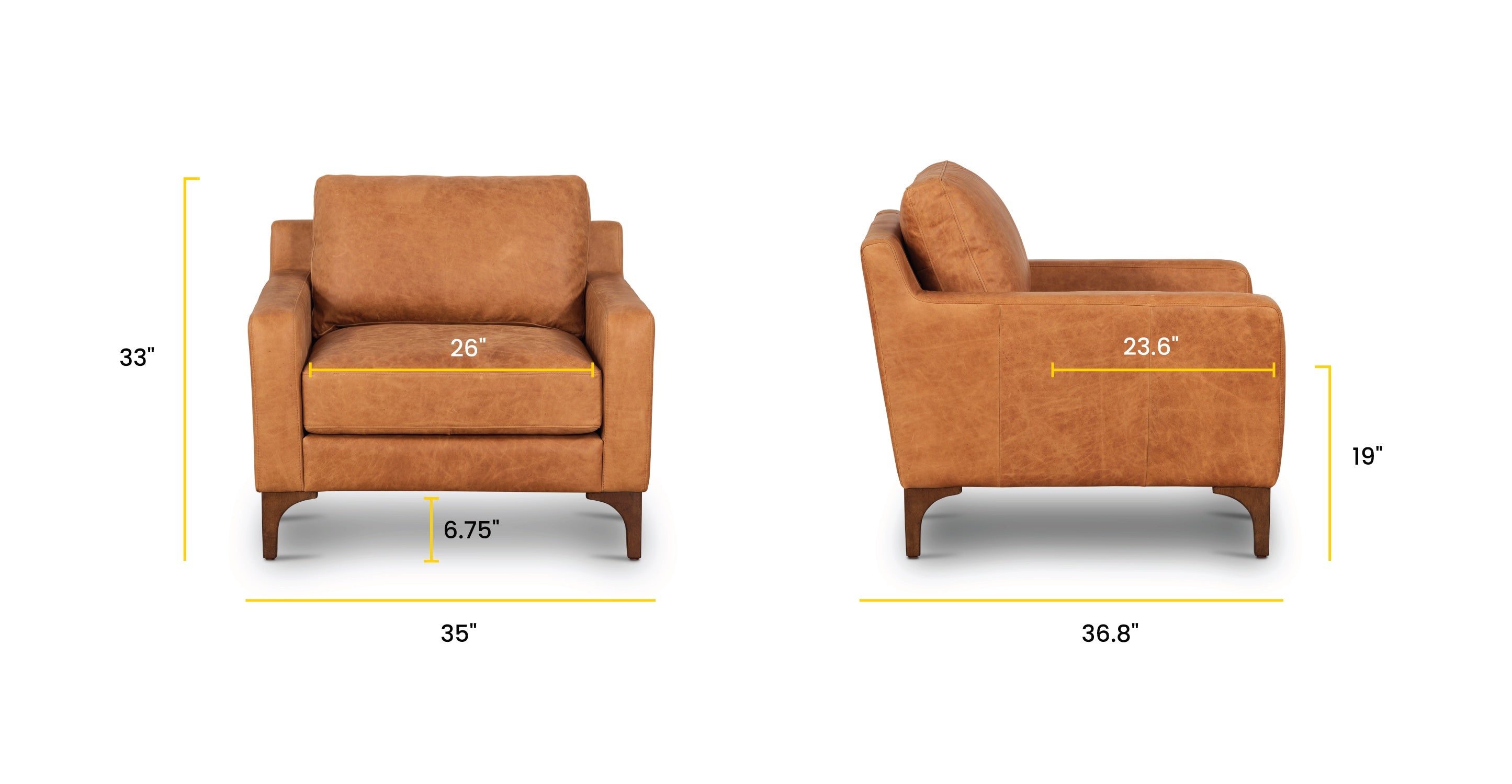 Sorrento Lounge Chair - Modern Comfortable Accent Chair for Living Room, Bedroom, or Office - Perfect for Relaxing, Reading, and Lounging