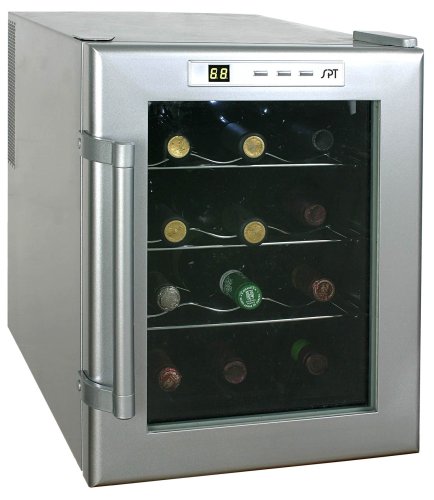 Sunpentown 12 Bottle Thermoelectric Wine Cooler - Compact Wine Fridge for Home, Office, or Bar - Perfect for Red, White, and Sparkling Wine Storage