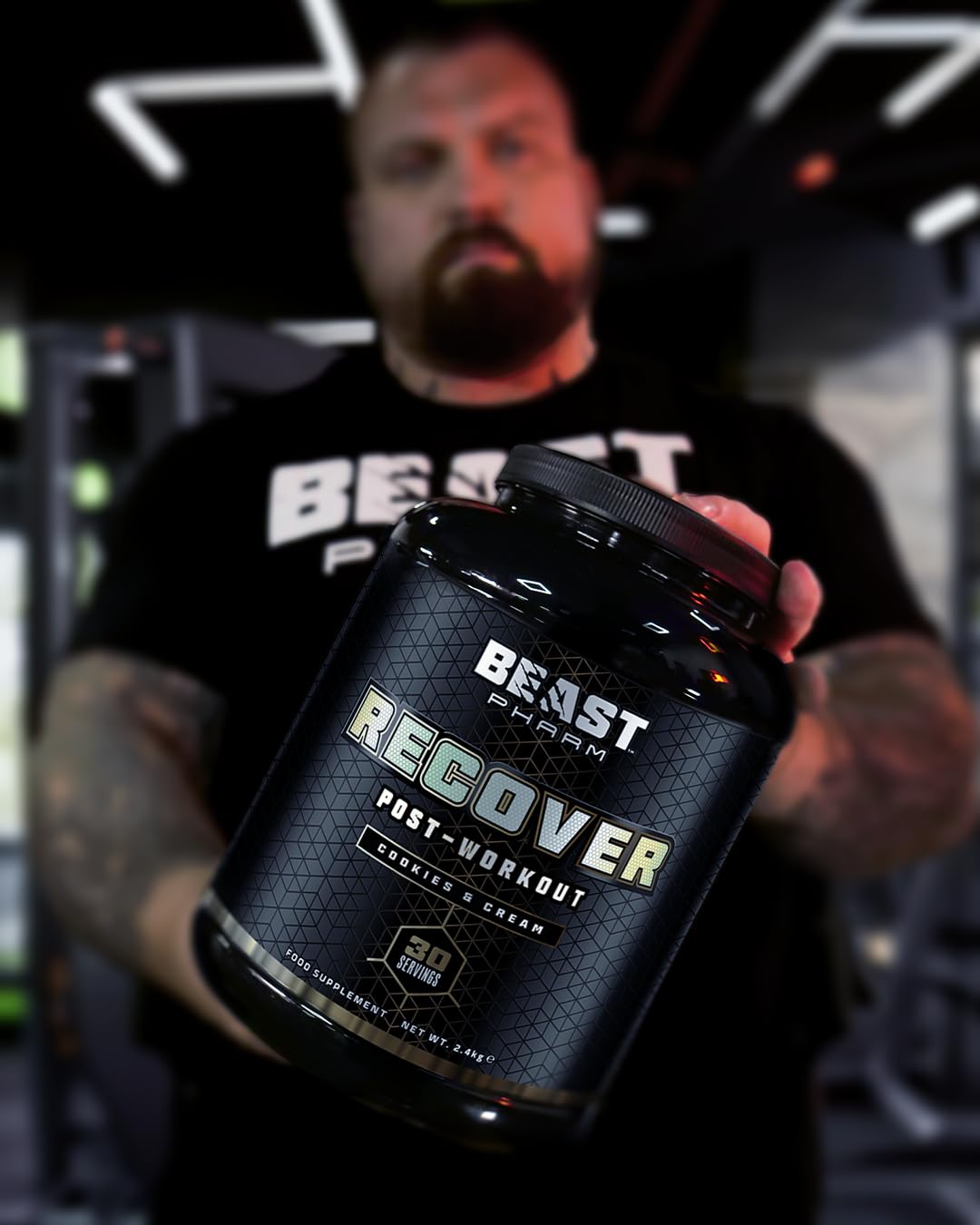 Beast Pharm Recover Post Workout Protein Powder 5.3lb (Cookies & Cream Flavor) - Muscle Recovery & Growth Supplement for Athletes & Bodybuilders After Training