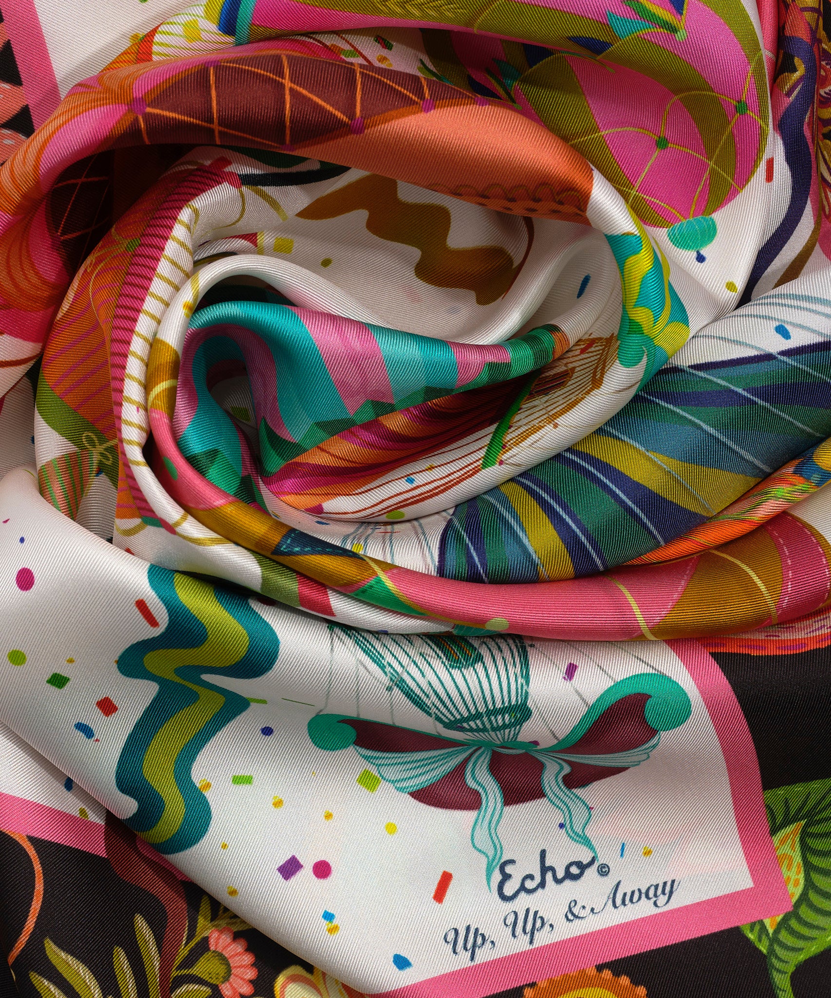 Up Up And Away 35 Silk Square Scarf - Premium Fashion Accessory for Women, Elegant Gift for Her | Perfect for Office, Parties & Travel