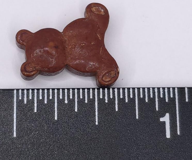 Edible Teddy Bear Cake Toppers - Brown & Cream Candy Decorations (8 oz) | Perfect for Birthday Cakes, Baby Showers & Wedding Desserts