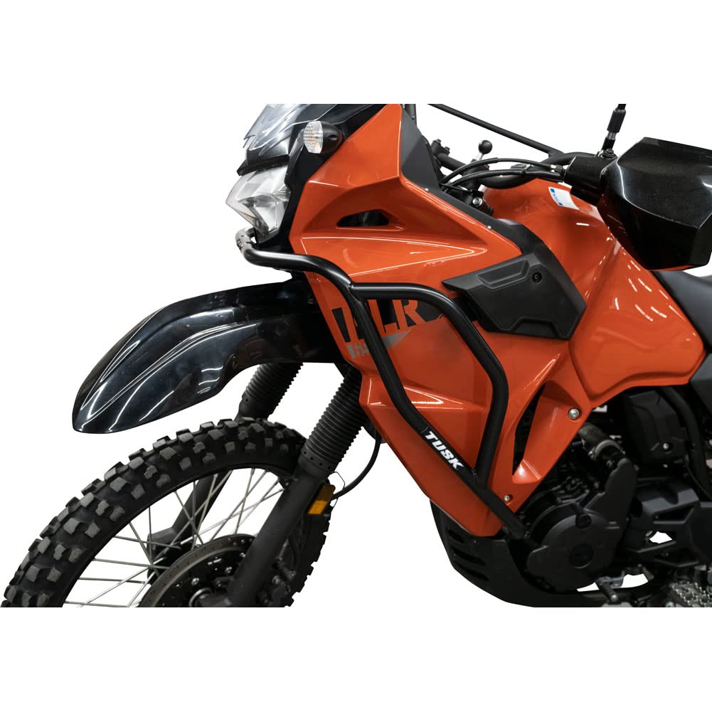Tusk Crash Bars - Black Engine Guards for Kawasaki KLR650 (2022-2025) | Motorcycle Protection for Off-Road & Adventure Riding