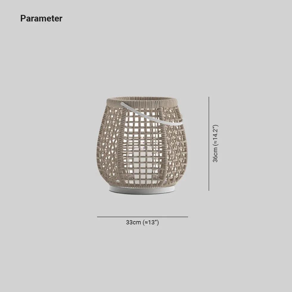 Handwoven Portable Lantern Lamp - Outdoor Camping Light, Garden Decor, Patio Lighting for Backyard Parties & Romantic Ambiance