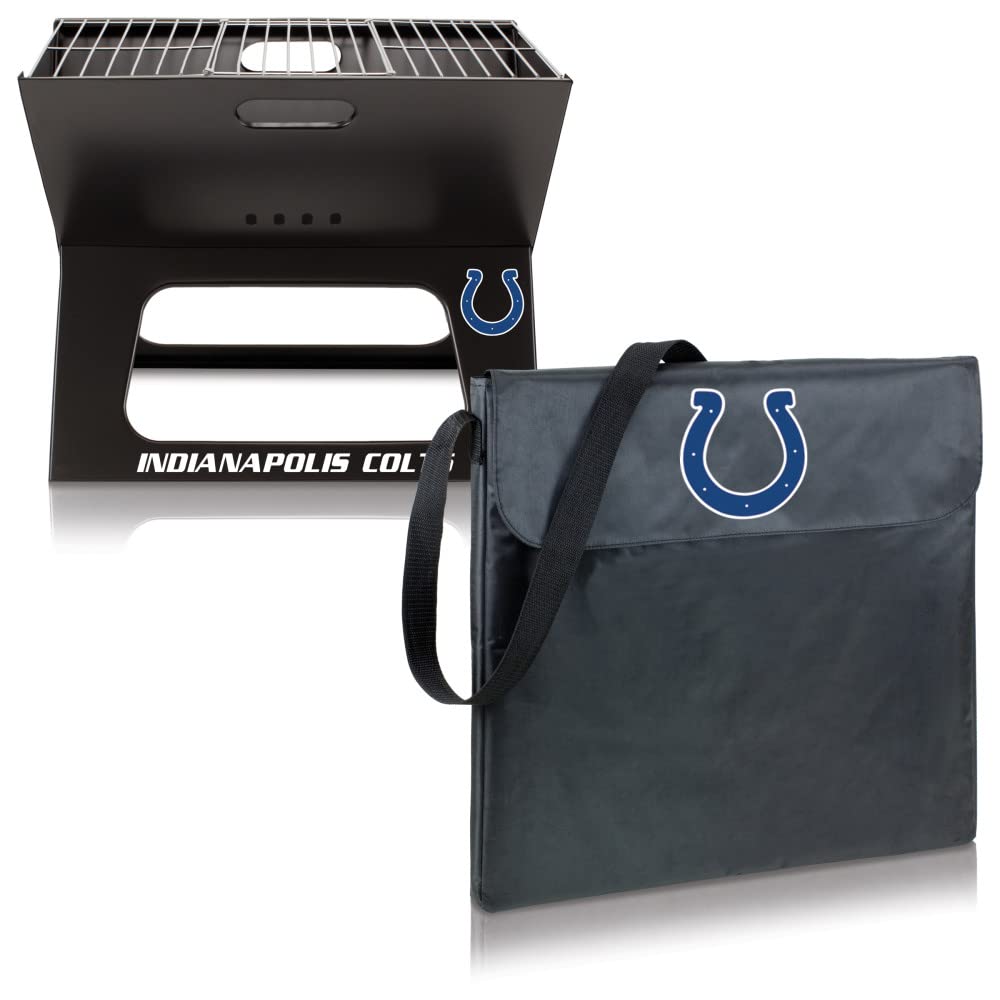 Portable Charcoal Grill for Camping, Tailgating & Outdoor BBQ - Compact NFL X-Grill for Backyard, Picnics & Game Day Parties