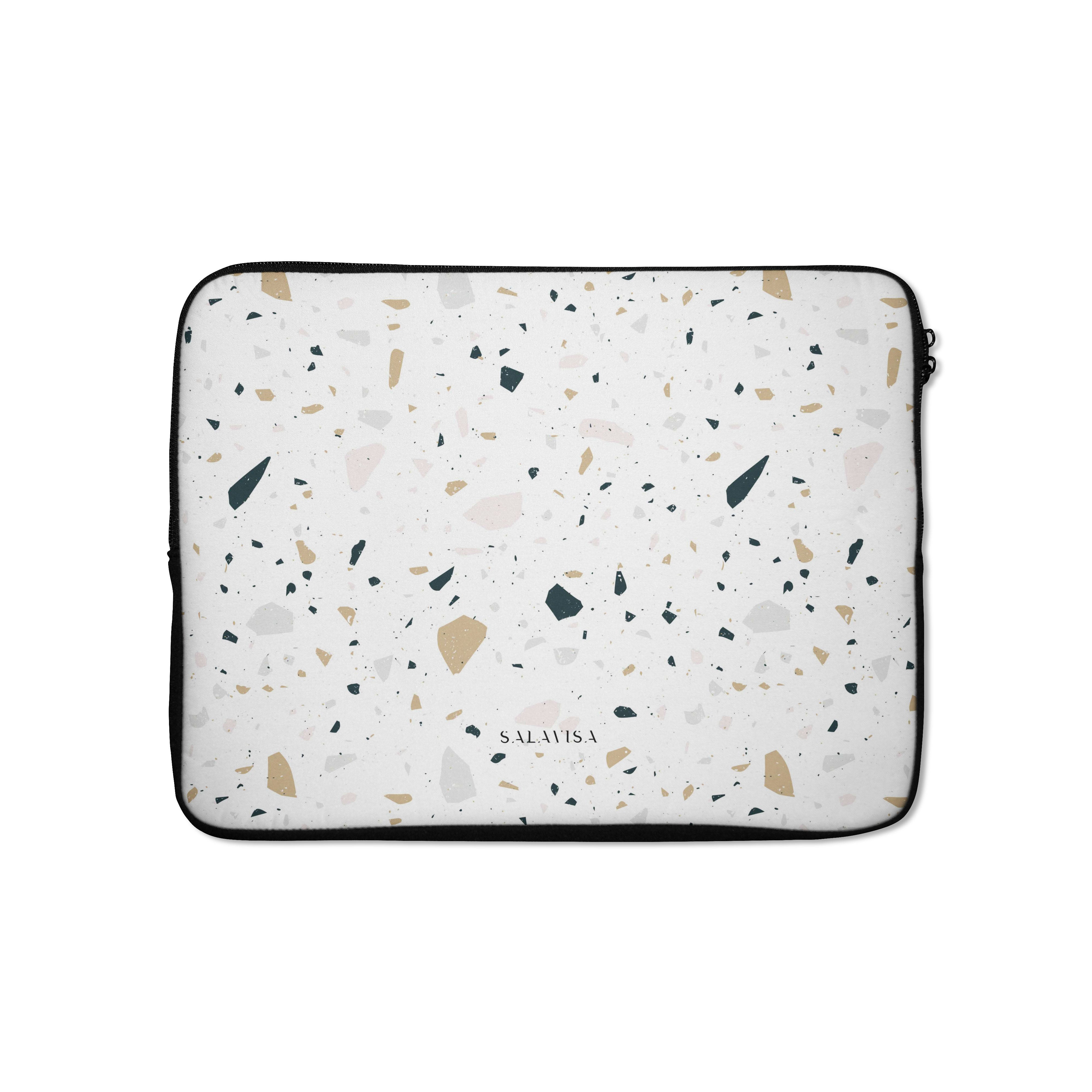Stylish Light Terrazzo Pattern Laptop Sleeve - 13 Inch MacBook Air/Pro Case - Durable Protective Cover for Work, Travel & School Accessories