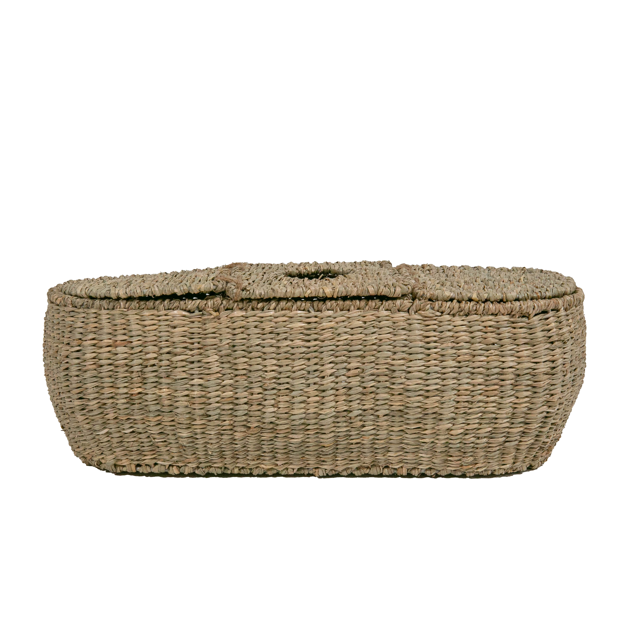 Seagrass 3-Part Tissue Basket - Natural Woven Storage Organizer for Bathroom, Living Room & Bedroom | Eco-Friendly Home Decor