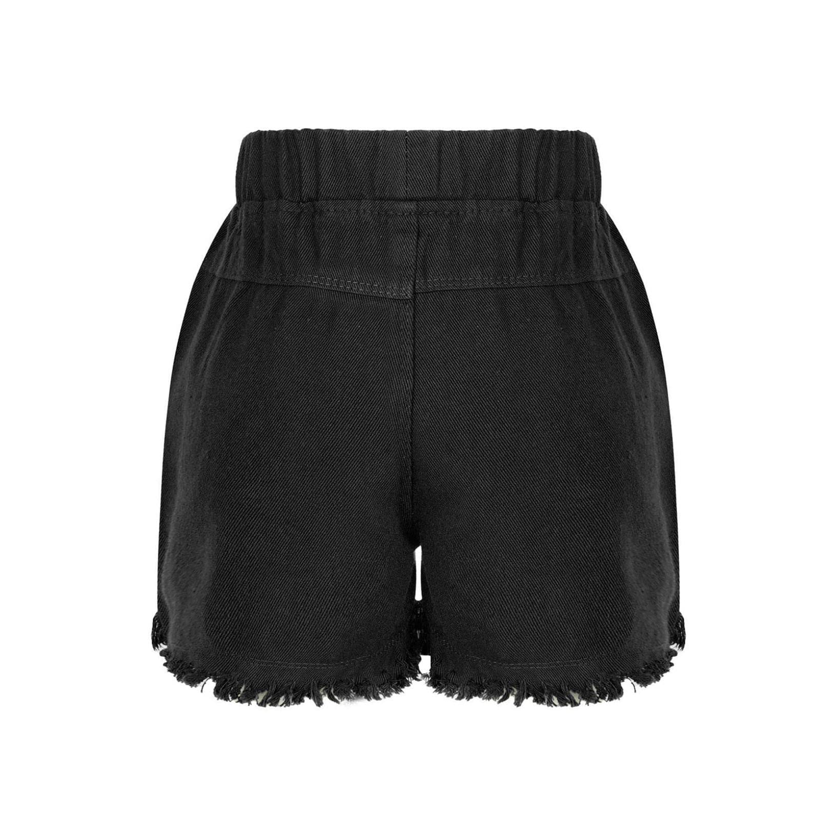 Girls' High Waisted Denim Shorts with Pockets - Elastic Waist Pull-On Casual Summer Shorts for Kids & Youth | Perfect for Playdates, Beach Outings & Summer Adventures