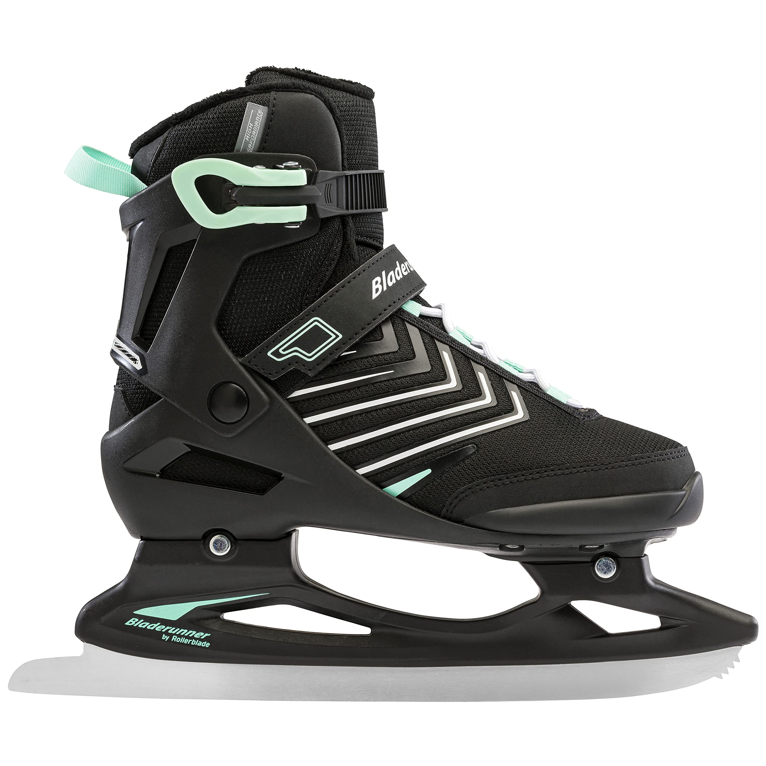 Rollerblade Igniter XT Women's Ice Skates - Bladerunner Ice Series, Black & Winter Green | Perfect for Figure Skating, Ice Hockey & Winter Sports