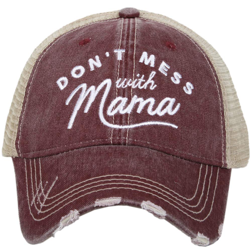 KATYDID Don’t Mess with Mama Baseball Cap - Women's Stylish Cute Trucker Hat for Outdoor Activities, Sports & Casual Wear