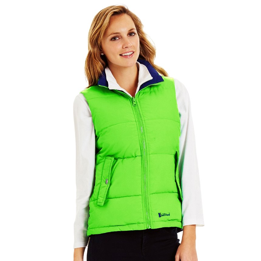 Unisex Reversible Vest in Lime & Navy - Lightweight Outdoor Jacket for Hiking, Running & Casual Wear