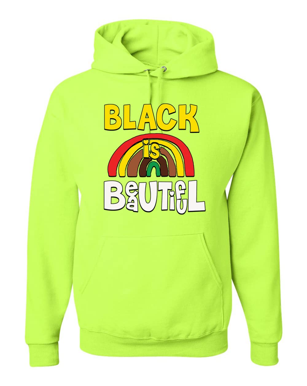 Wild Bobby Black is Beautiful Black Pride Unisex Graphic Hoodie Sweatshirt - Black Empowerment Streetwear for Men & Women - Perfect for Casual Wear, Social Activism & Urban Fashion