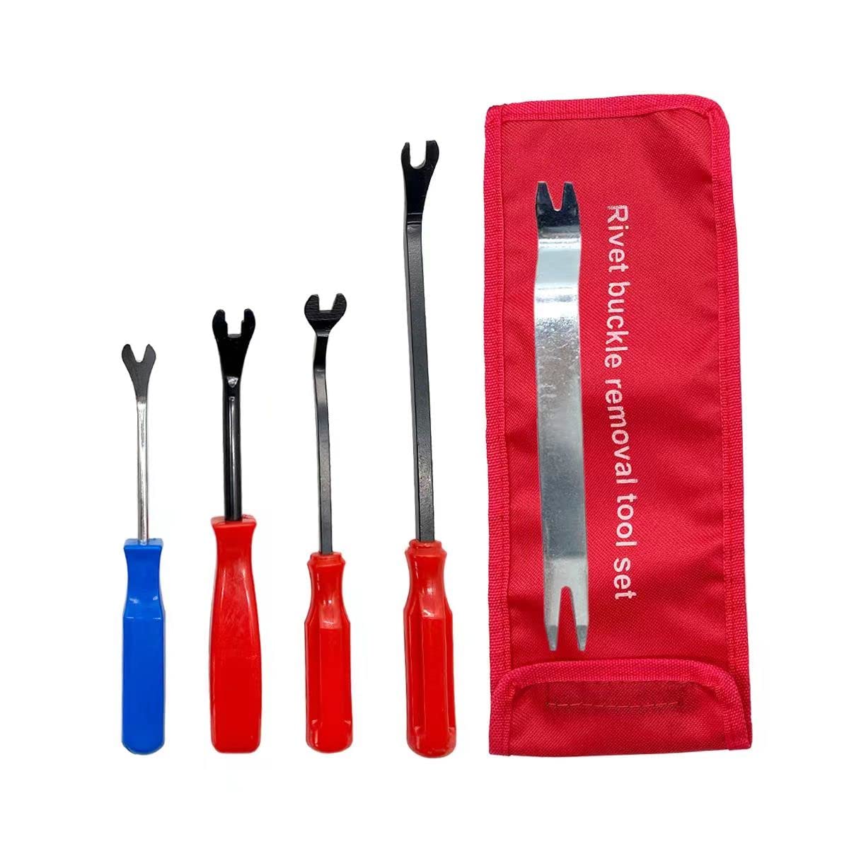 5Pcs Auto Trim Removal Tool Kit - Plastic Pry Tool Set for Car Door Clips & Audio Panels - Easy Panel Removal for Automotive Repair & DIY Projects - Perfect for Car Detailing, Stereo Installation & Interior Maintenance