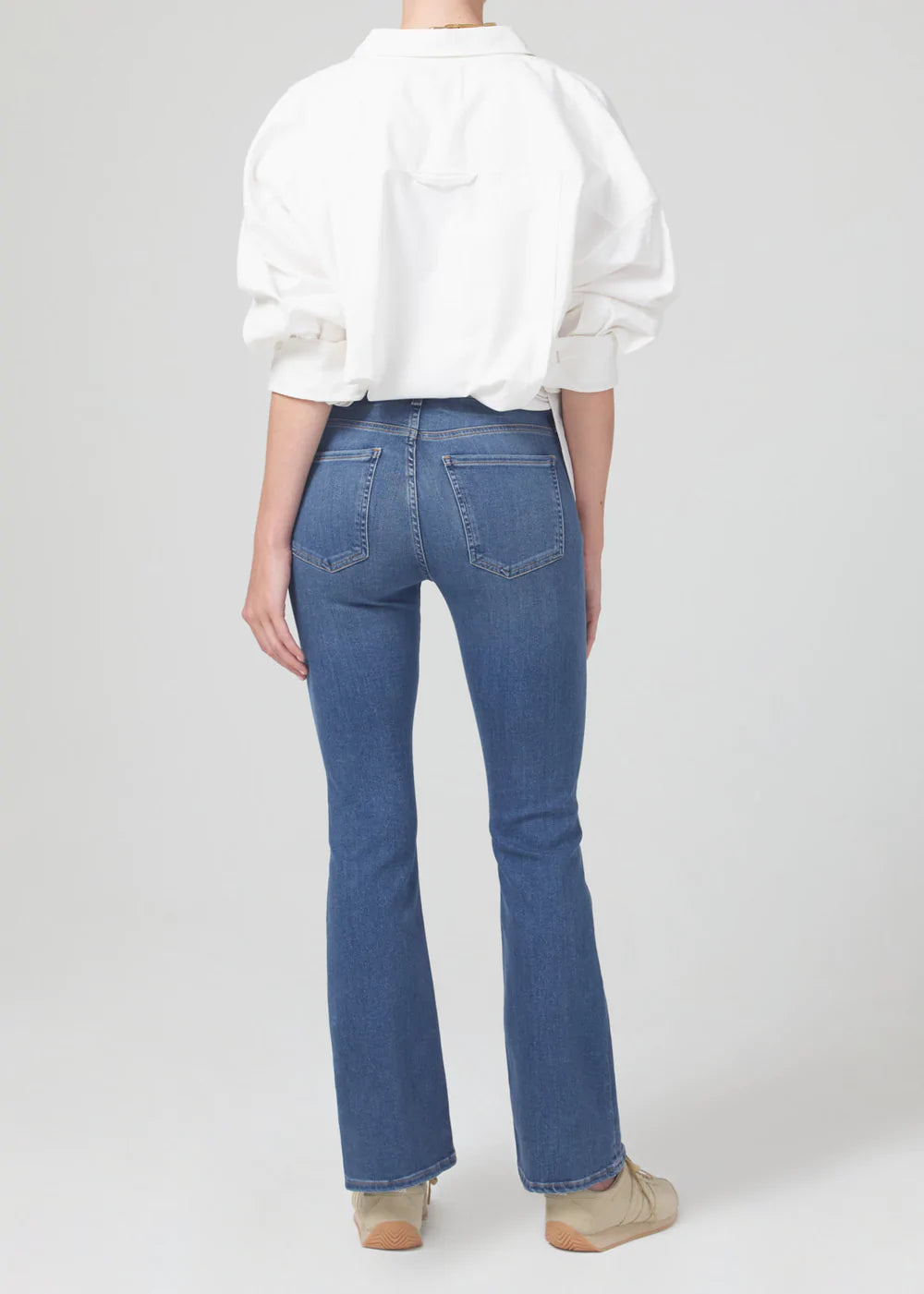 Emannuelle Low Rise Boot Cut Jeans for Women - High Waist Stretch Denim Pants - Perfect for Casual Outfits & Night Out