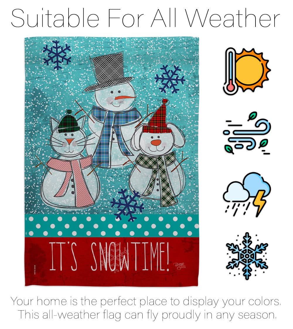 Winter Wonderland Decorative Banner Pole & Garden Flag Set 13x18.5in - Outdoor Holiday Decor