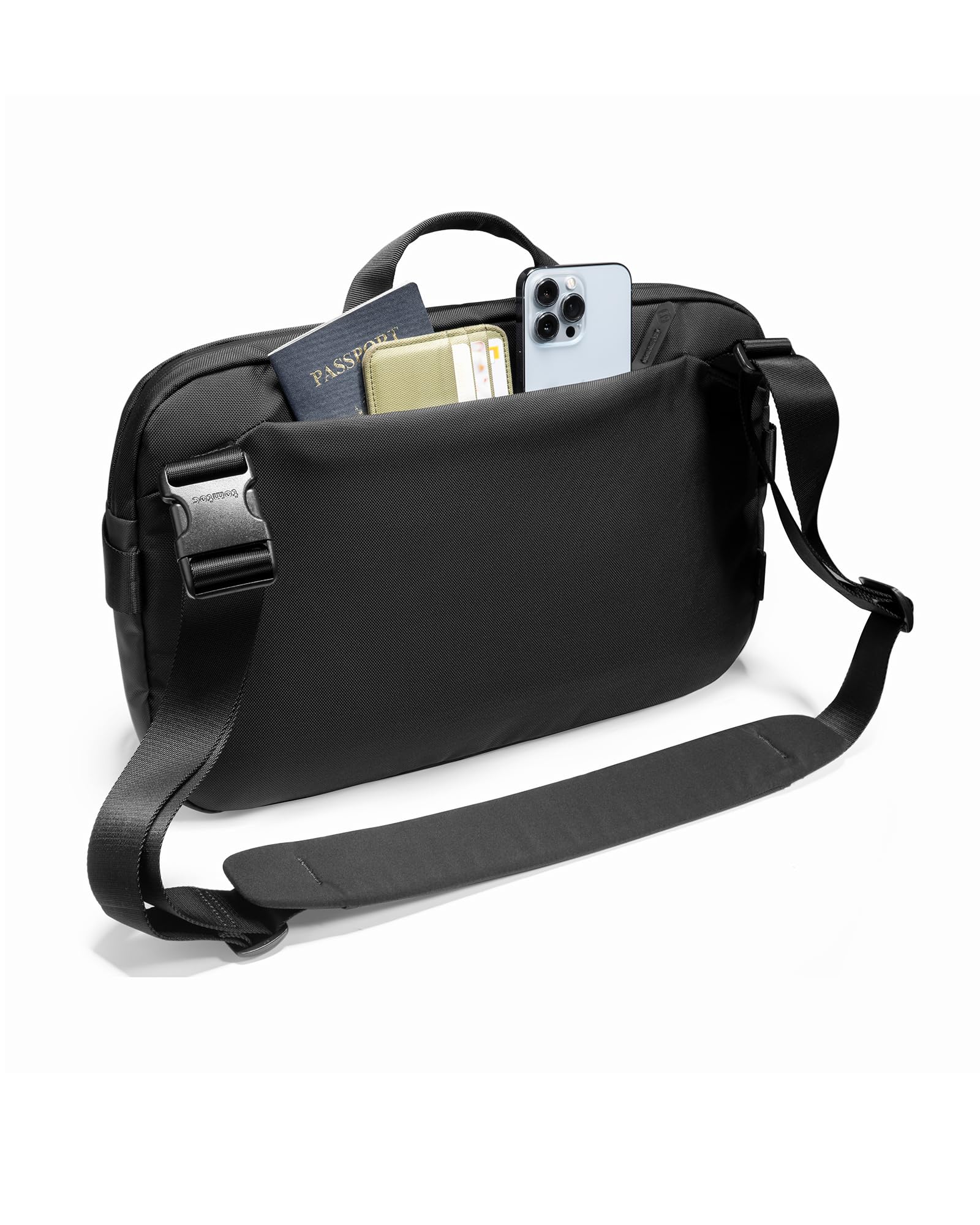 tomtoc 13 Inch Laptop Messenger Bag - Waterproof Crossbody Shoulder Bag for MacBook Pro/Air & iPad Pro/Air | Slim Minimalist Design for Business, Travel & Work | Perfect for Commuting, Coffee Shops & Office Use