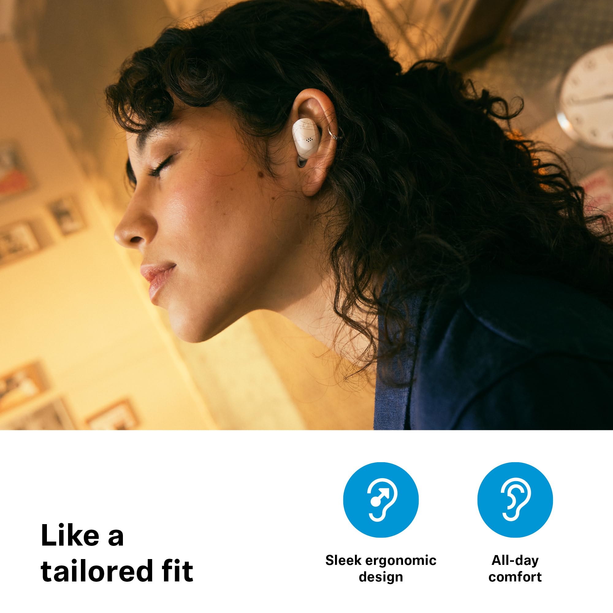 Sennheiser ACCENTUM True Wireless Earbuds with Hybrid ANC - Crystal Clear Sound, 28H Battery Life, Touch Control & Dual Mic for Calls - Ergonomic Wireless Earbuds for Gym, Running, Travel & Work (White)