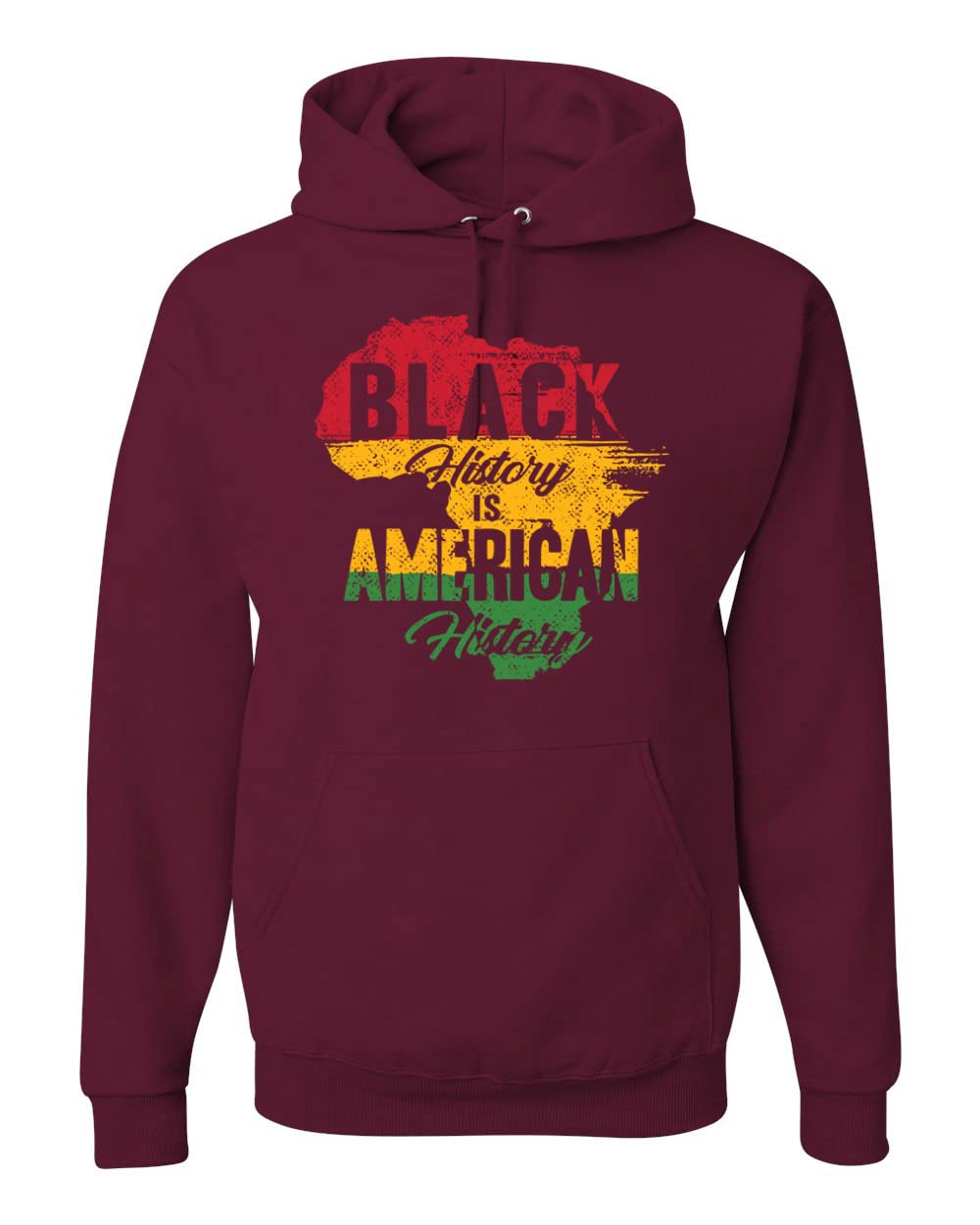 Black History is American History Black Pride Unisex Graphic Hoodie Sweatshirt - Black Culture Apparel for Men & Women - Perfect for Black History Month, Civil Rights Events & Everyday Wear