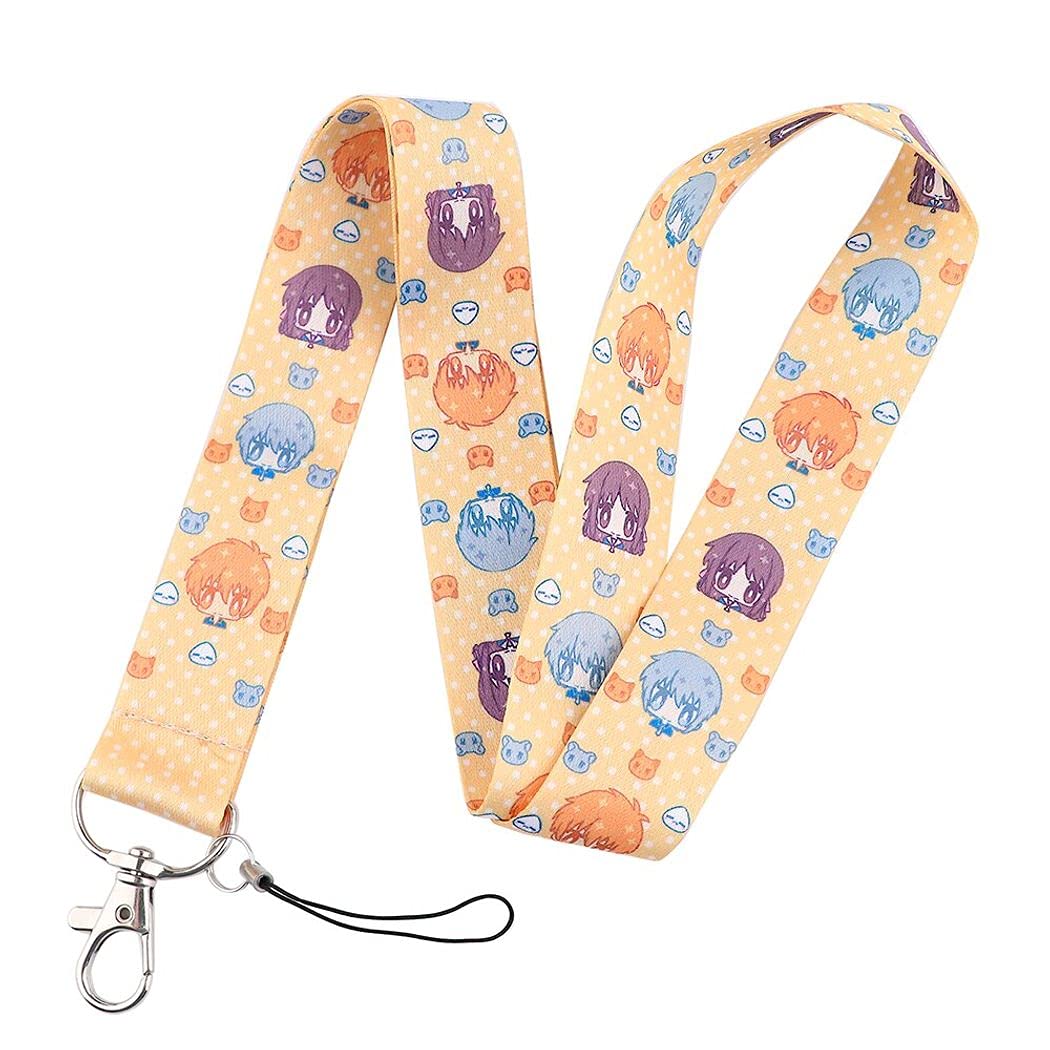 Anime Lanyard Keychain - Cute ID Badge Holder & Business Card Cover with Key Ring - Perfect for Conventions, Work, School & Cosplay (Great Gift Idea)