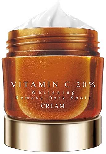 20% Vitamin C Brightening Facial Cream - Fade Dark Spots & Freckles, Reduce Melanin for Glowing Skin | Day & Night Moisturizer for Even Skin Tone