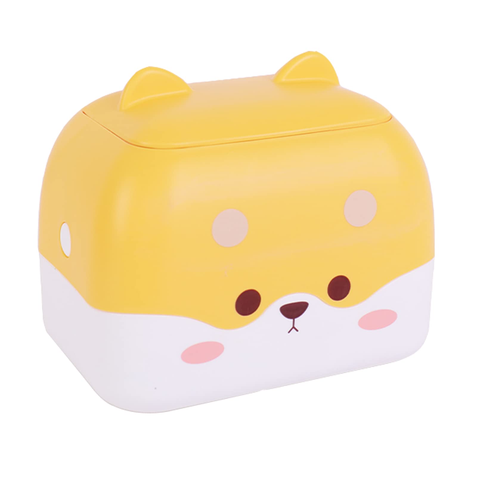 Mini Press Top Desktop Trash Can with Lid - Small Cute Garbage Bin for Bathroom, Living Room, Bedroom & Office | Perfect for Pet Hair, Lint & Countertop Waste Disposal