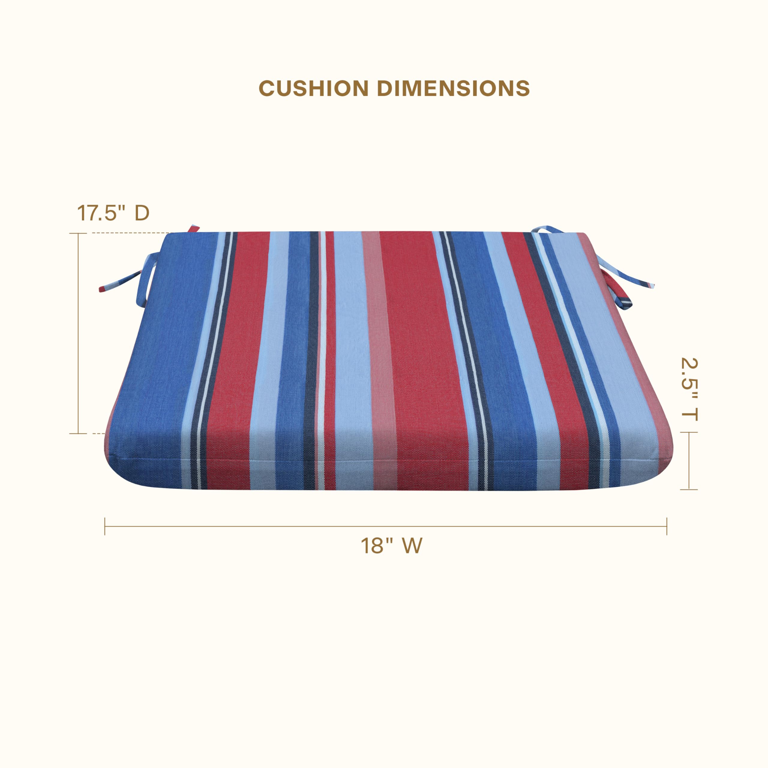 Premium Honeycomb Outdoor Universal Seat Cushion Set - 18