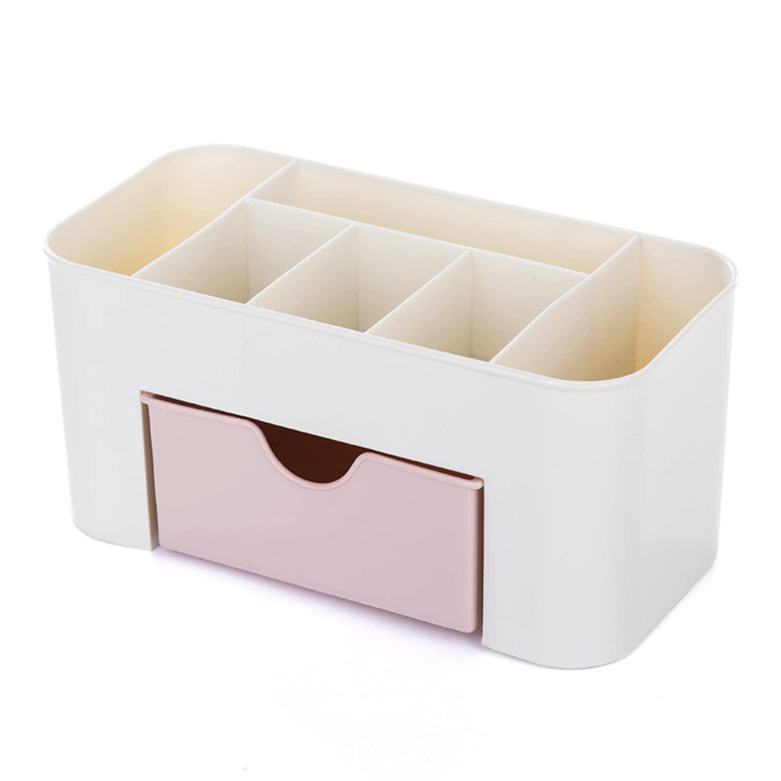 Desktop Makeup Organizer with Jewelry & Stationery Storage Drawers - Space Saving Beauty & Office Supply Box for Home & Vanity Organization