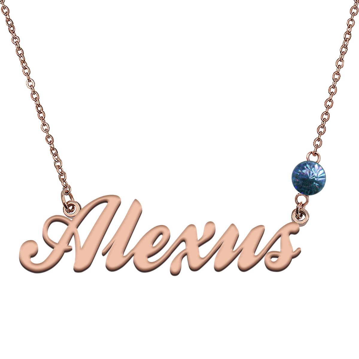 Custom Personalized Name Necklace with Birthstone - Engraved Jewelry for Women, Gift for Mom, Daughter, Wife - Perfect for Birthdays, Anniversaries & Special Occasions