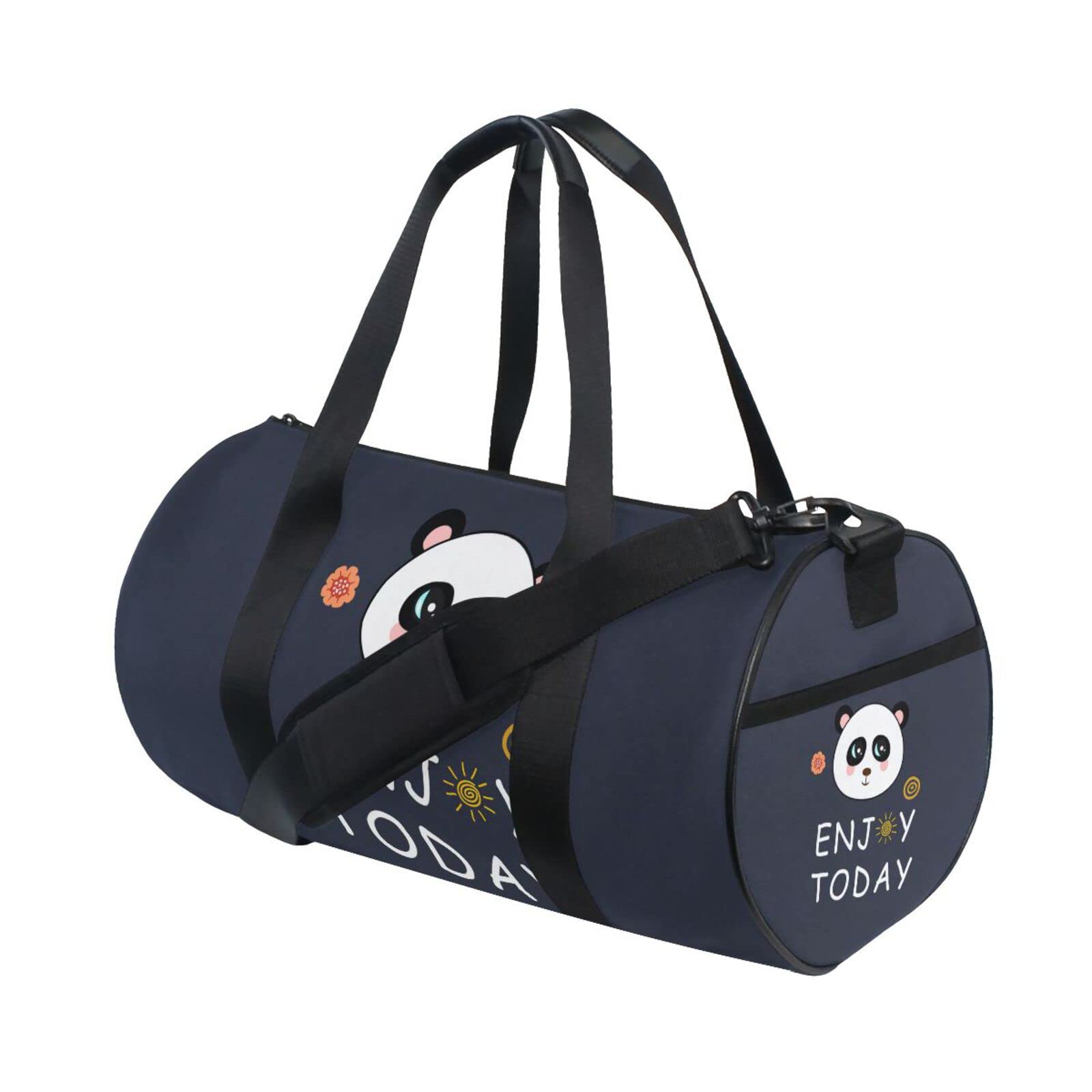 Acpigg Gym Bag Sports Duffel Bag - Cute Panda & Sunflower Design Travel Luggage for Women, Men, Boys & Girls - Perfect for Gym, Weekend Trips & Sports Activities