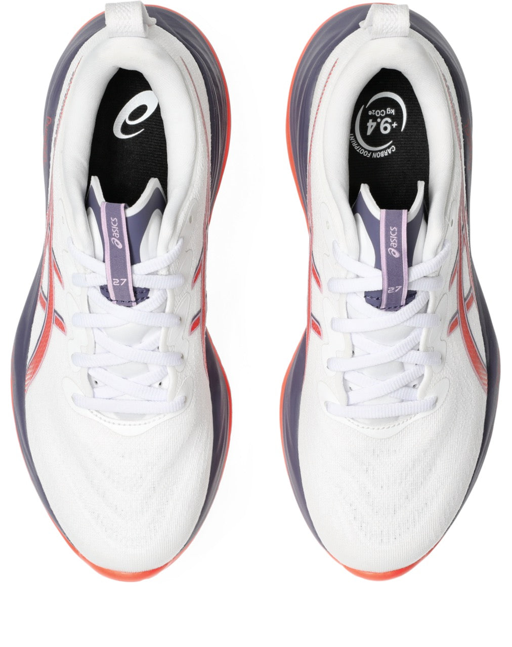 ASICS Women's GEL-Cumulus 27 Running Shoes - White/Greyish Purple - Lightweight Cushioned Sneakers for Jogging, Gym Workouts & Daily Walking