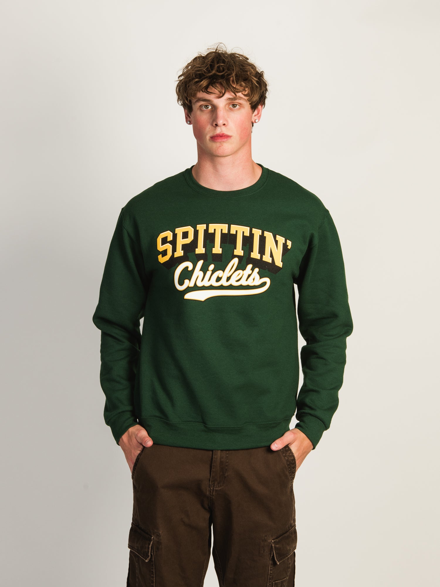 Barstool Sports Spittin' Chiclets Crewneck Sweatshirt - Comfortable & Stylish for Casual Wear & Sports Fans