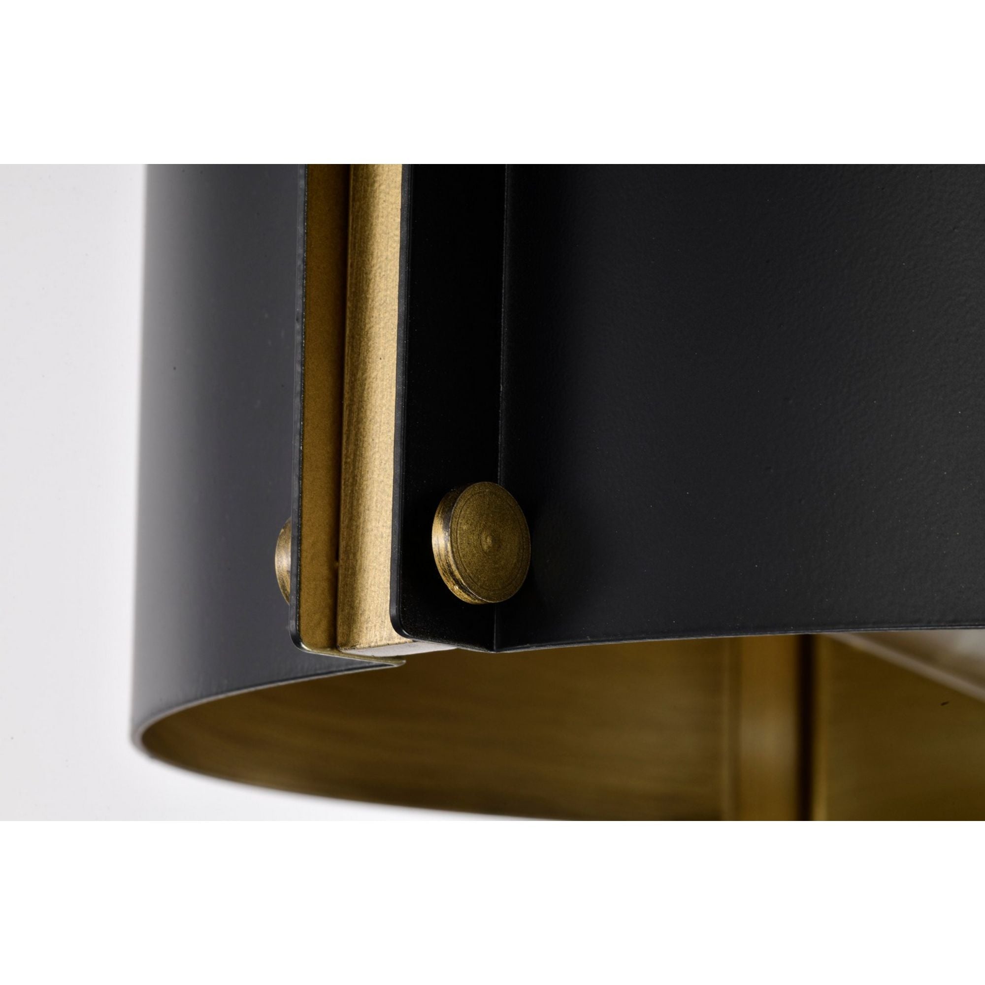 Altos 14 Inch 3-Light Semi Flush Mount Ceiling Light Fixture - Matte Black & Natural Brass Finish - Perfect for Bedroom, Living Room, and Dining Room Lighting
