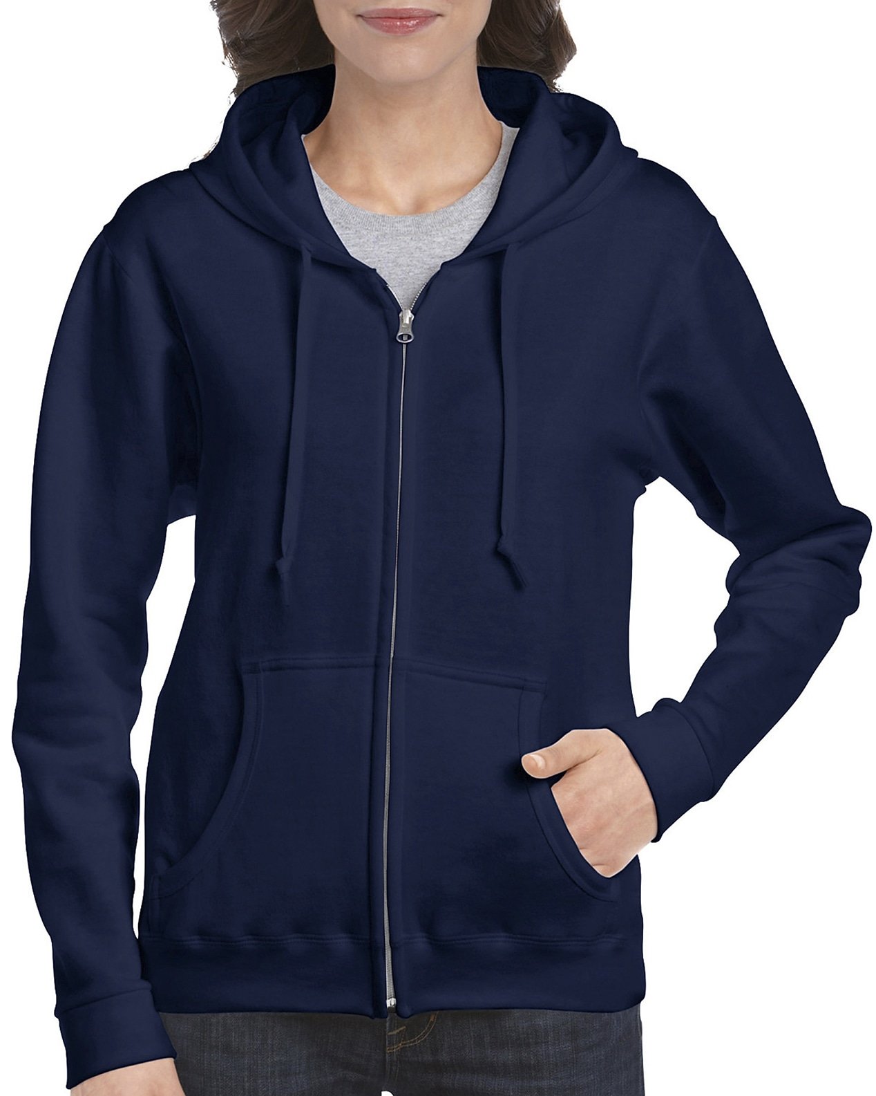 Gildan Women's Full Zip Hooded Sweatshirt - Soft Fleece Jacket for Casual Wear, Gym & Outdoor Activities