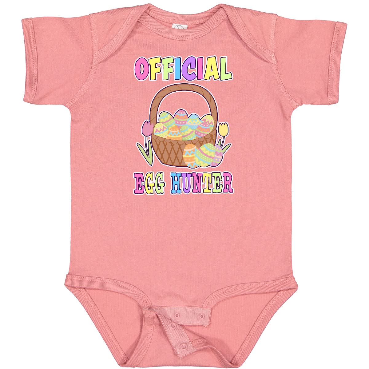 Inktastic Official Egg Hunter with Easter Basket and Eggs Baby Bodysuit - Cute Easter Outfit for Infants, Toddler Easter Photo Shoot, Holiday Family Matching Outfits