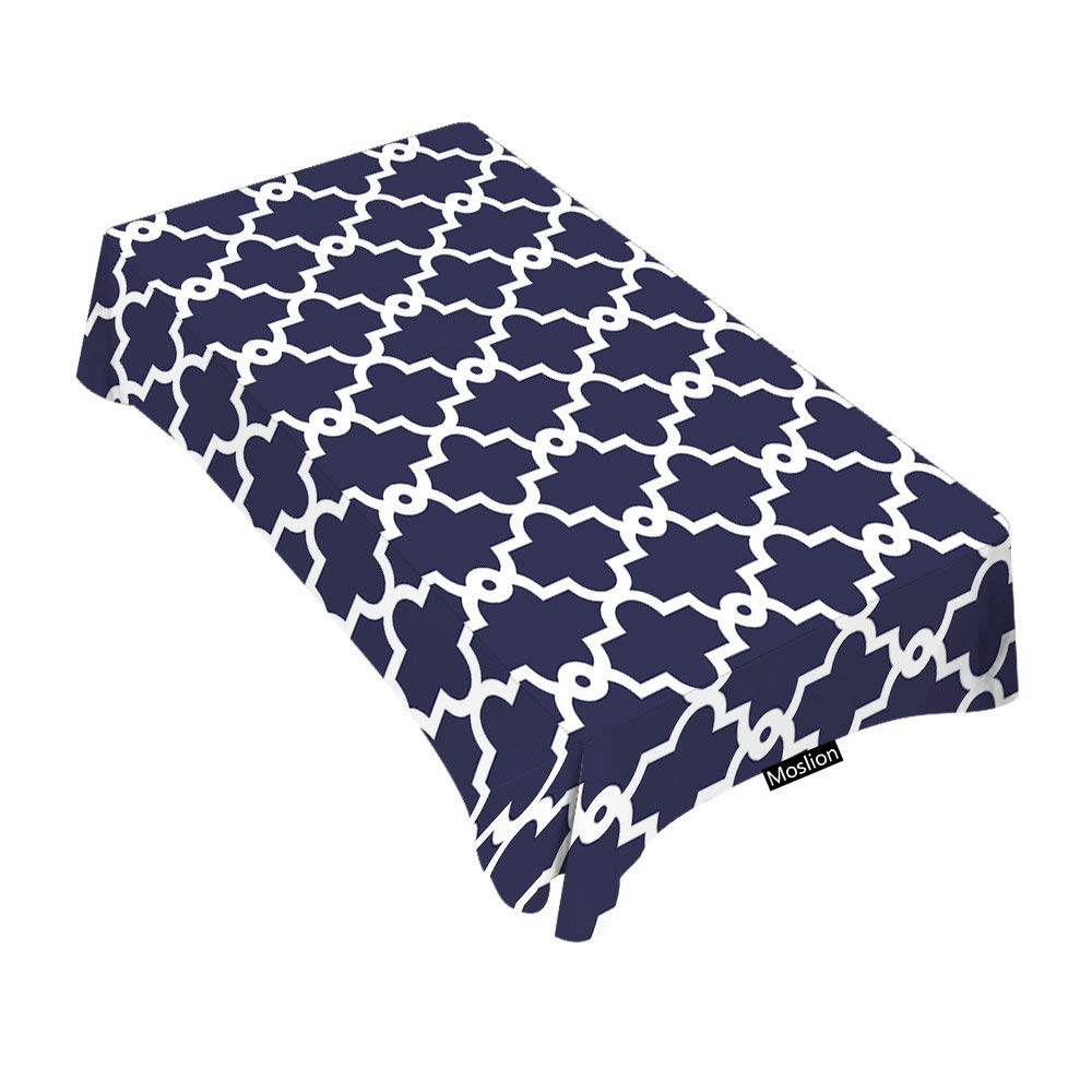 Moslion Geometric Pattern Tablecloth 60x84 Inches - Decorative Rectangle Table Cover for Dining, BBQ, Picnic, Coffee Table - Perfect for Indoor & Outdoor Gatherings, Parties, and Home Decor